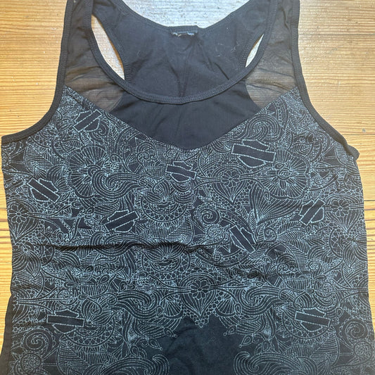 Harley Davidson black gray graphic sheer neckline tank SIZE M