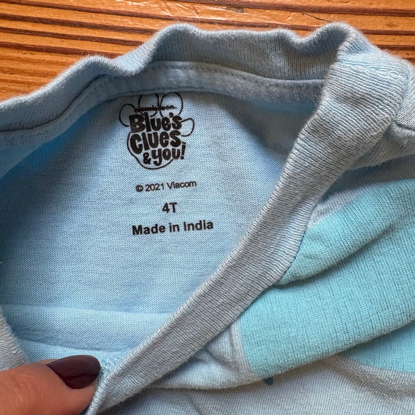 Nickelodeon Blues Clues light blue dog graphic short sleeve shirt SIZE 4T