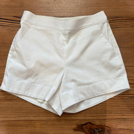 Hunter Bell ivory lined high rise linen zipper side shorts SIZE 2