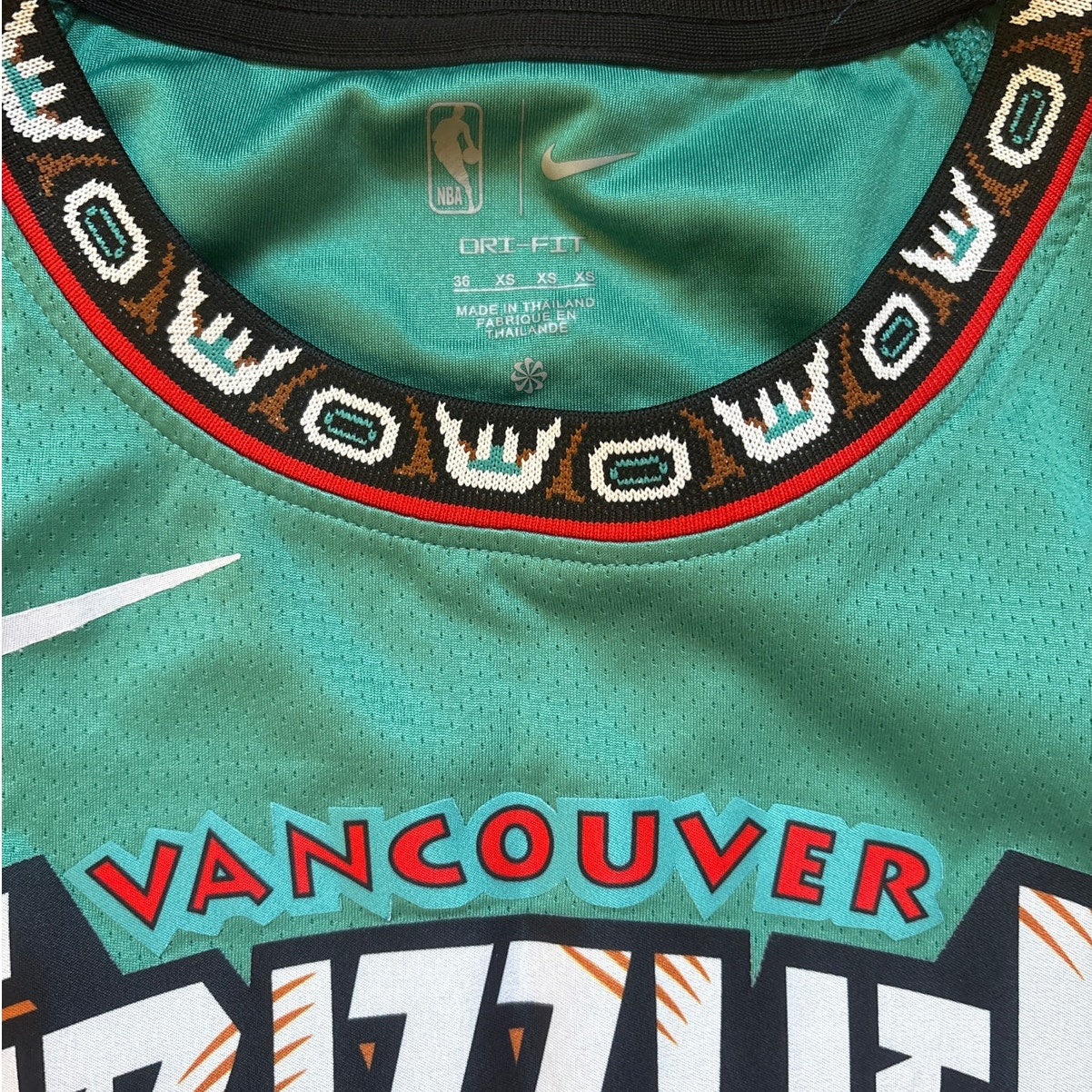 Nike NBA Vancouver Grizzlies Ja Morant 12 teal sleeveless jersey SIZE XS
