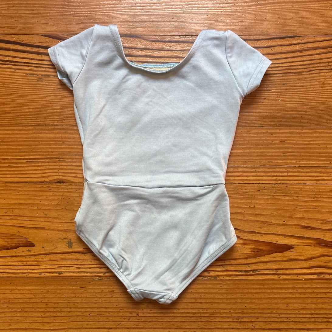 Capezio light blue short sleeve toddler dance bodysuit SIZE Toddler