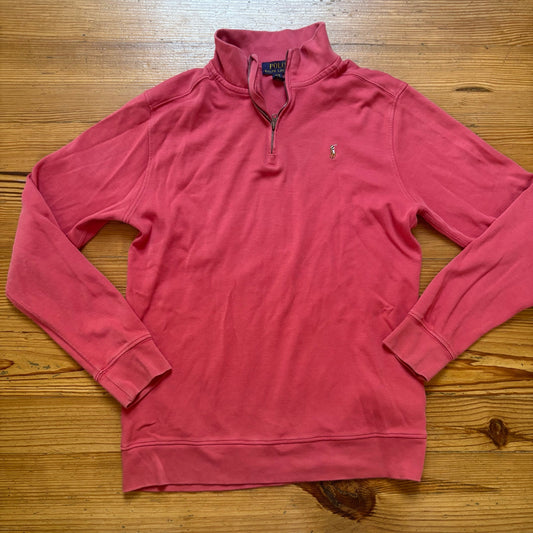 Polo Ralph Lauren salmon pink quarter pullover zip boys sweater SIZE XL