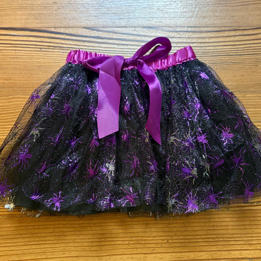 NWT Burdorme black tulle purple spider girls skirt SIZE S