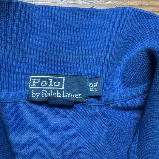 Polo Ralph Lauren royal blue short sleeve mens big and tall polo shirt SIZE 2XL