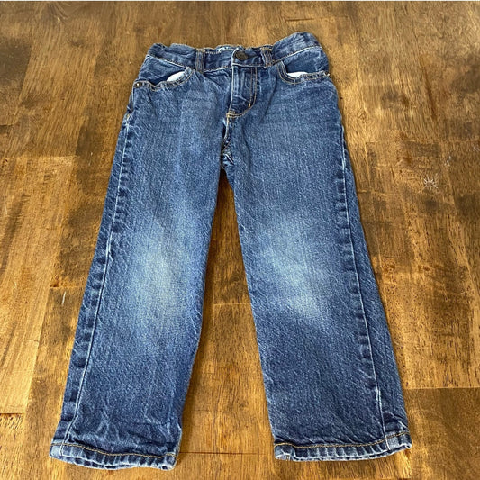 OshKosh B'gosh dark wash straight leg adjustable waist toddler jeans SIZE 4T