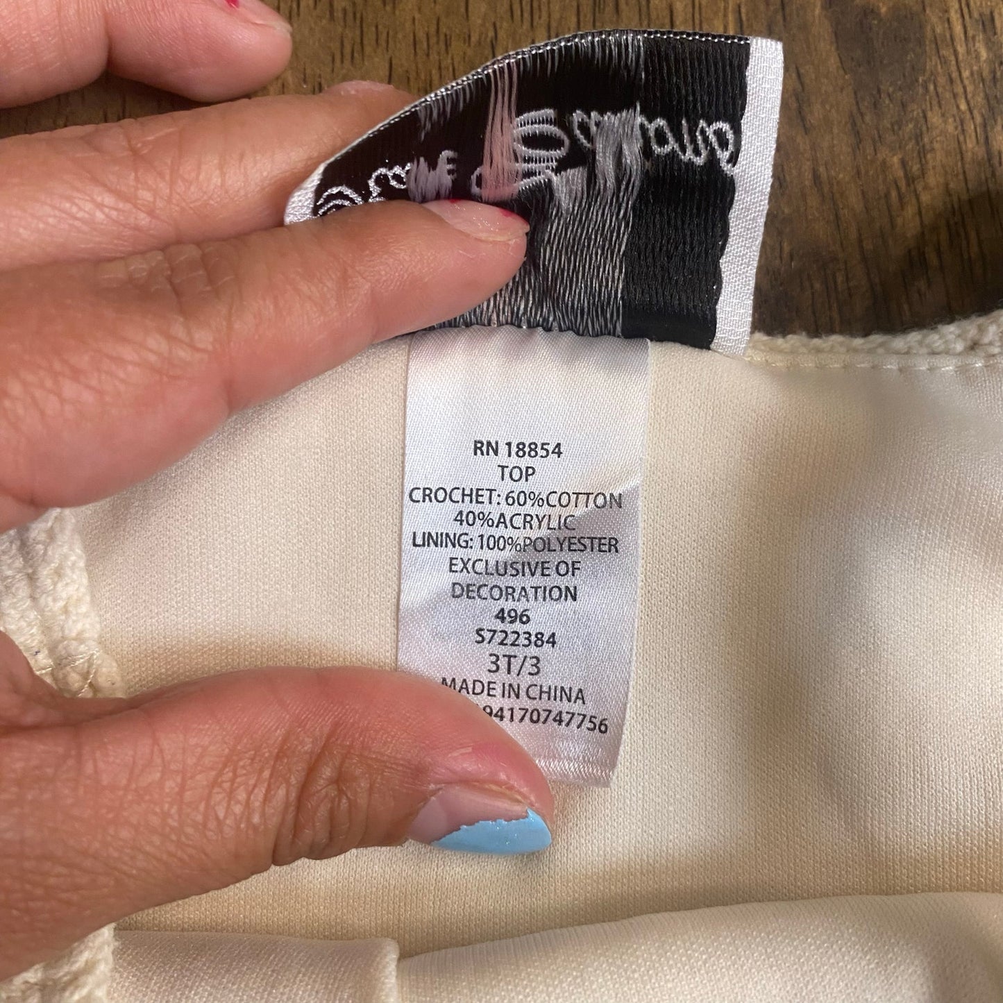 Rare Editions white floral pastel colorful crochet toddler tank SIZE 3T