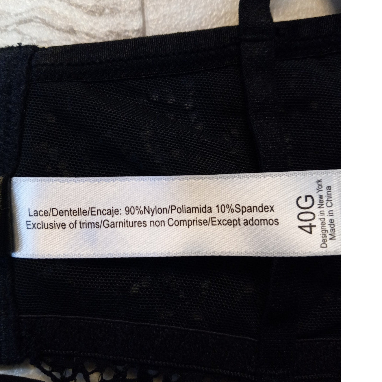 Adore Me black lace adjustable sheer womens bra SIZE 40G