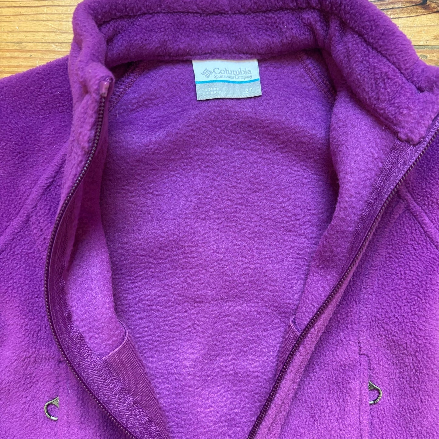 Columbia purple fleece full zip toddler sweater SIZE 2T