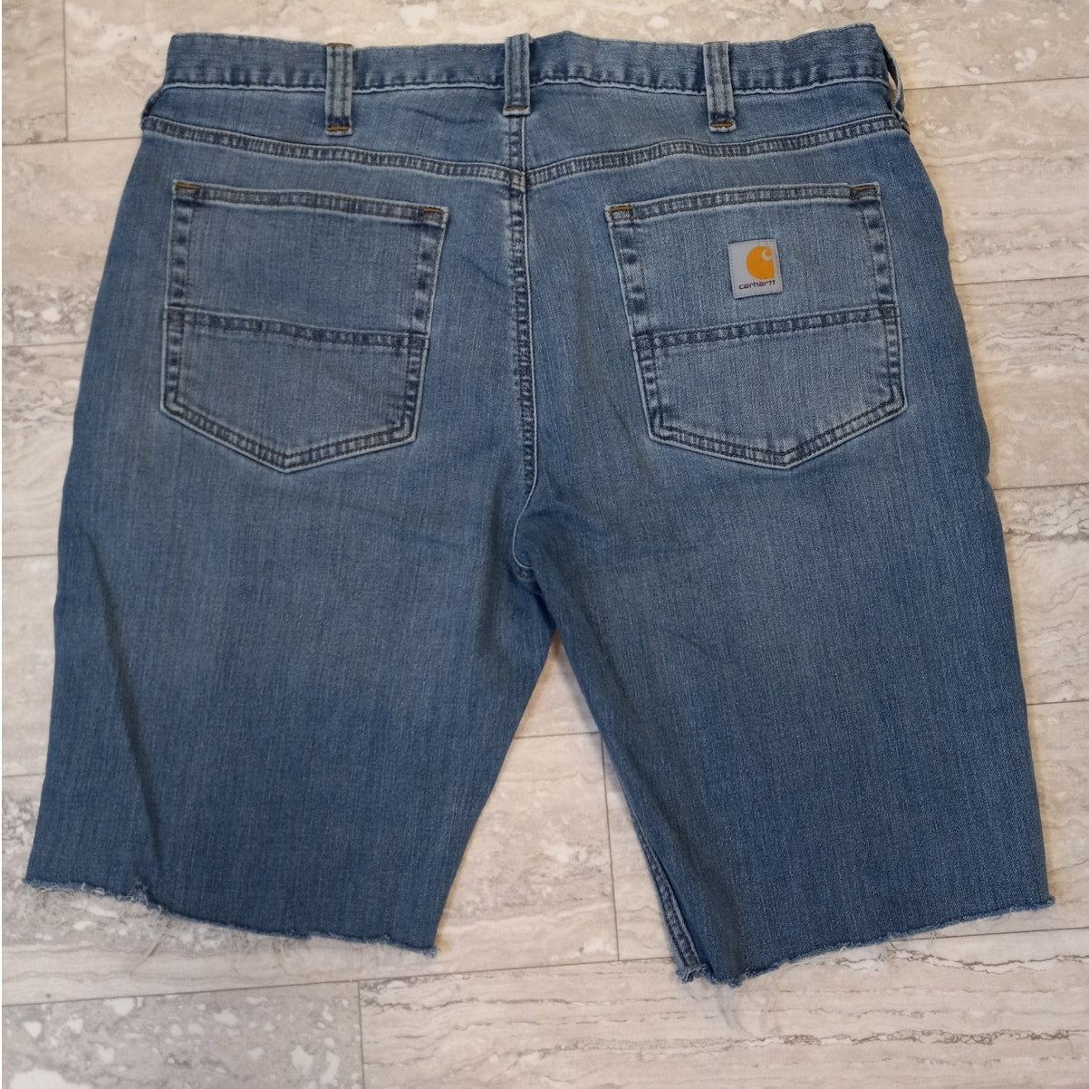 Carhartt medium wash cut off mens jean shorts SIZE 36