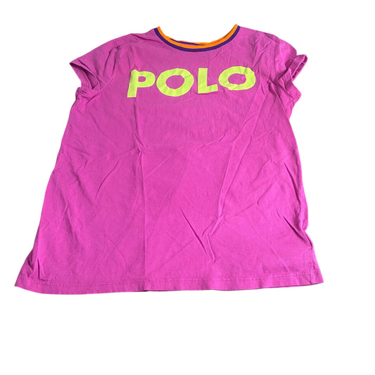 Polo Ralph Lauren pink POLO lettering short sleeve girls shirt SIZE XL