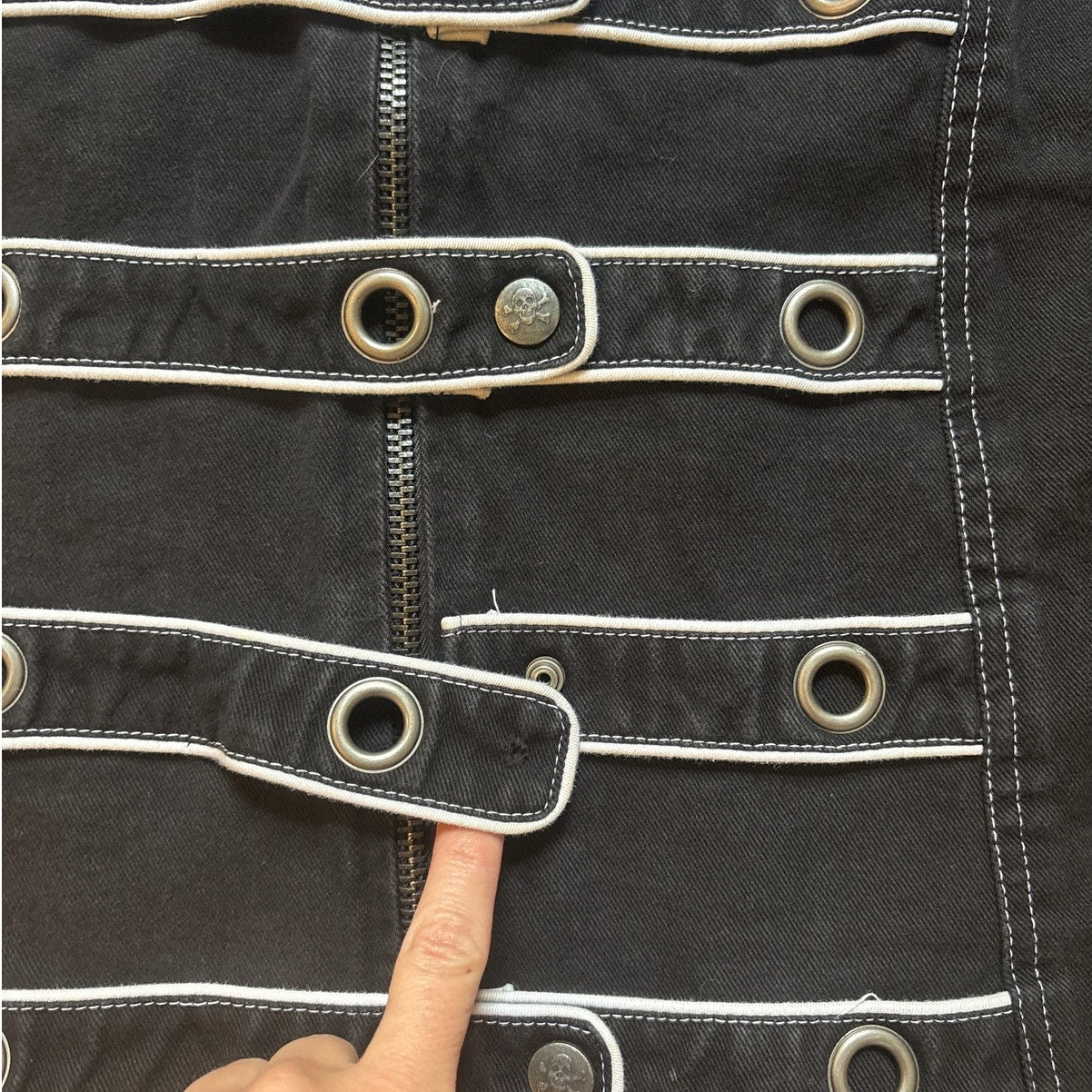 Tripp NYC rare black sleeveless zip straight jacket punk vest SIZE 2X