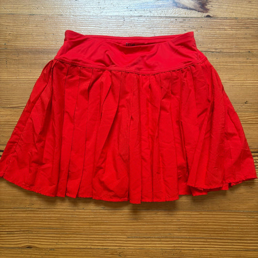 True bright red please athletic mini skort SIZE M