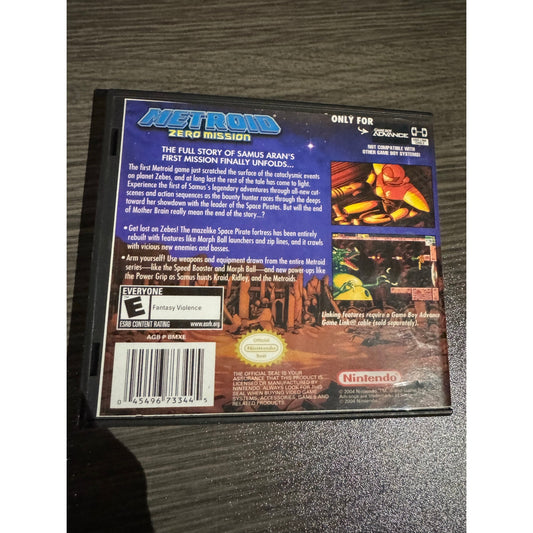 Metroid Zero Mission Game Boy Advance authentic