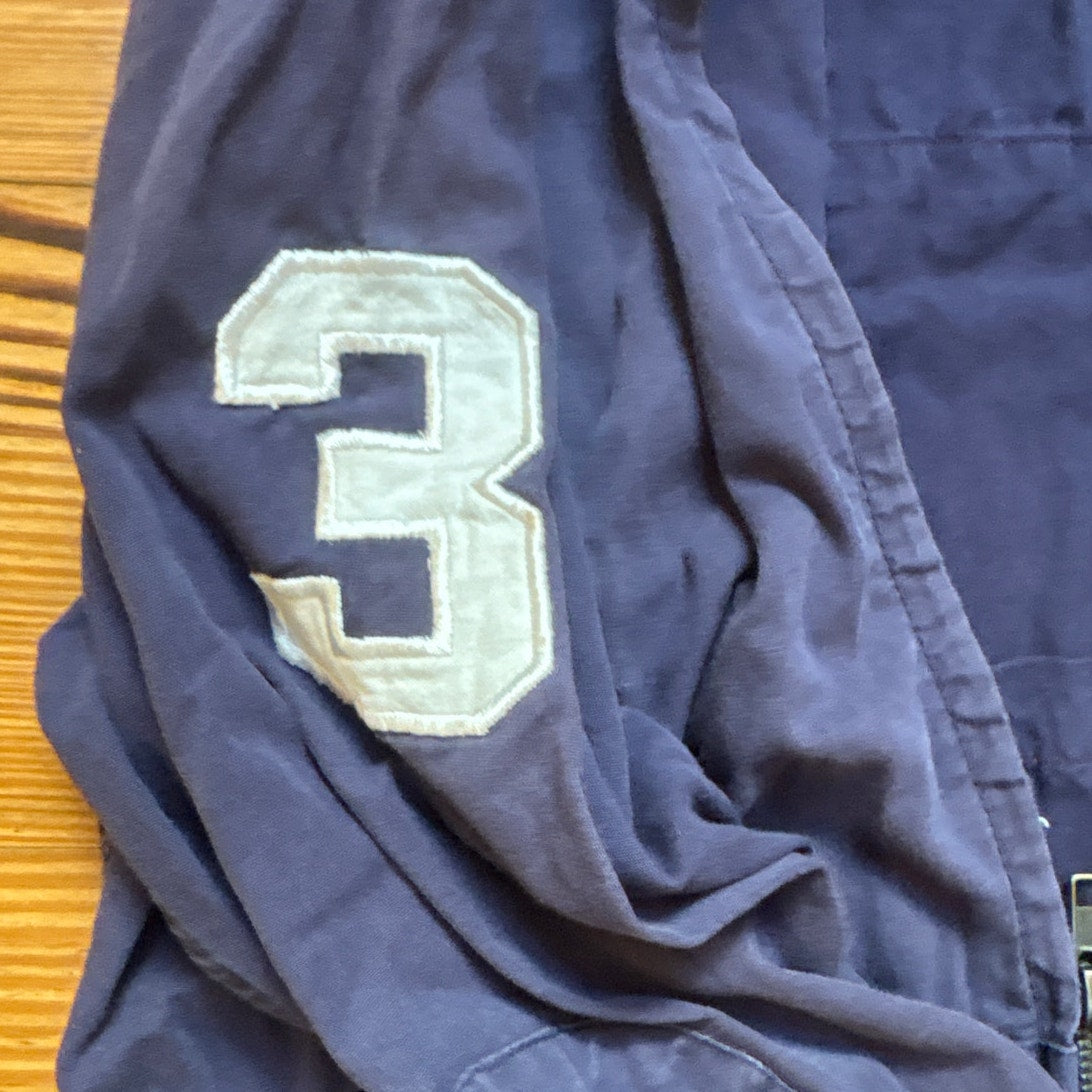 Too Cool Vintage dark blue American flag patch full zip bomber jacket SIZE S