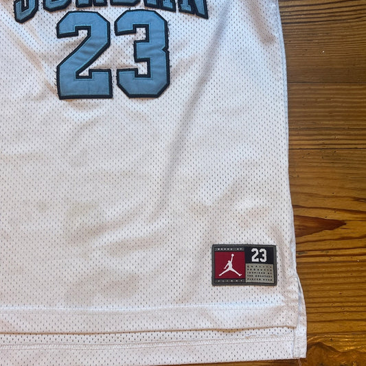 Jordan 12 Michael Jordan white light blue sleeveless youth jersey SIZE M