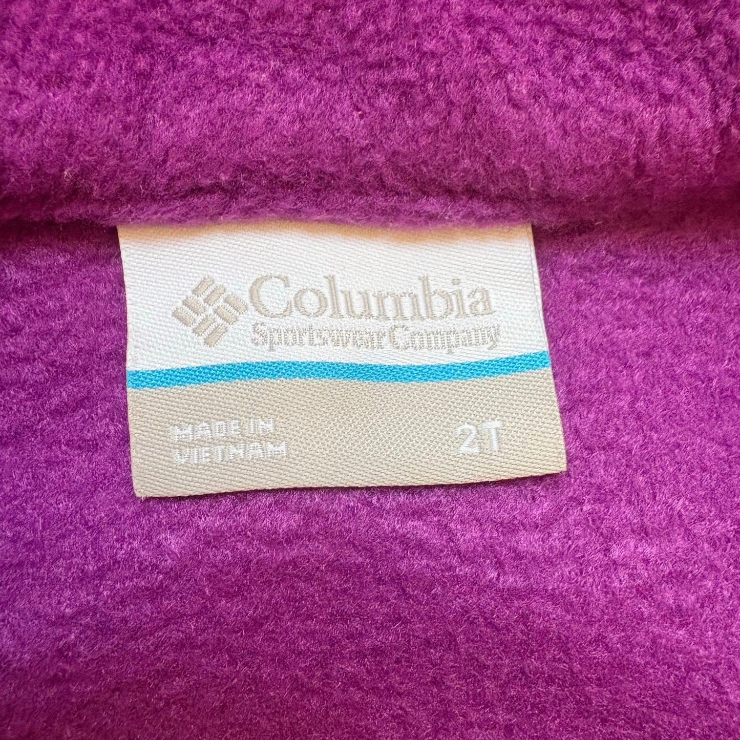 Columbia purple fleece full zip toddler sweater SIZE 2T
