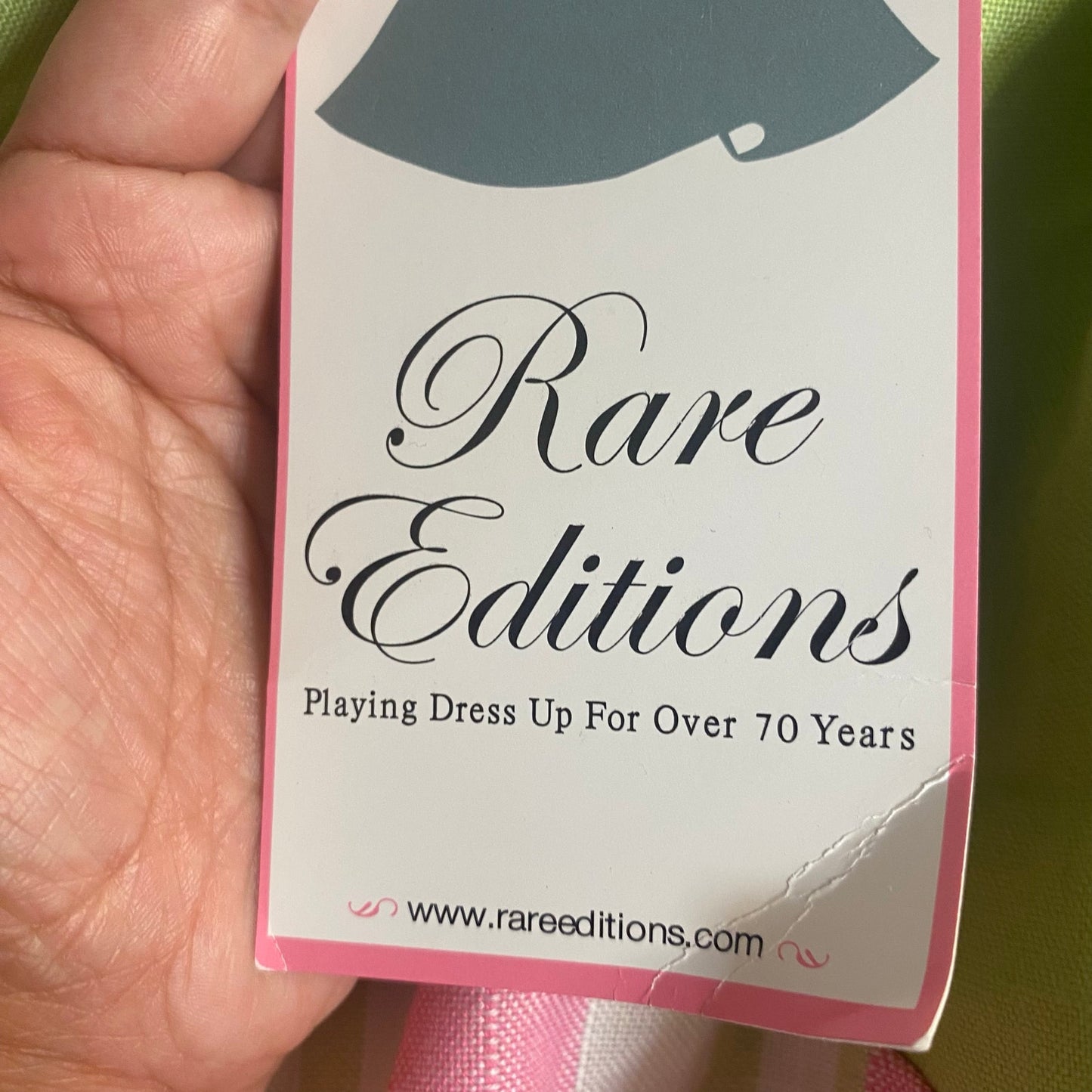 NWT Rare Editions pink green plaid bows tank fit flare formal dress SIZE 5