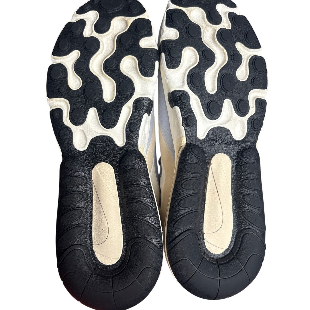 Nike Air Max 270 React white fossil blue womens lace sneakers SIZE 8.5