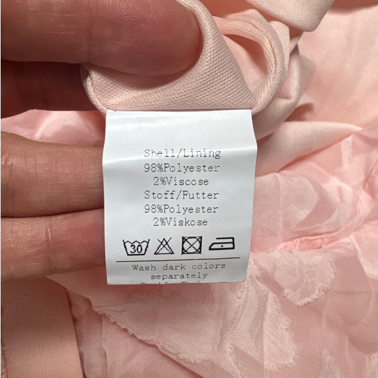 NWT Grace Karin light pink floral pleated elastic waist midi skirt SIZE M