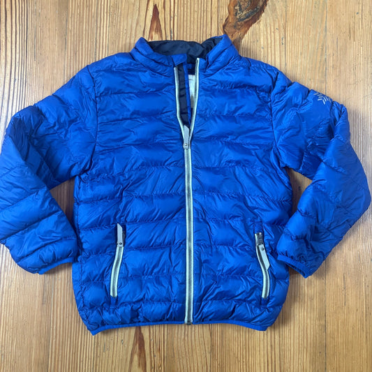 Hanna Andersson blue down full zip puffer kids coat SIZE 7