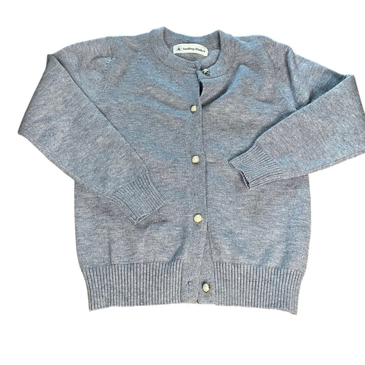 Smiling Pinker heather gray pearl button cardigan sweater SIZE 9
