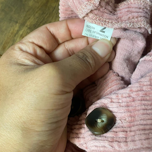 Valentine Heart Light pink corduroy red textured toddler overall pants SIZE 2