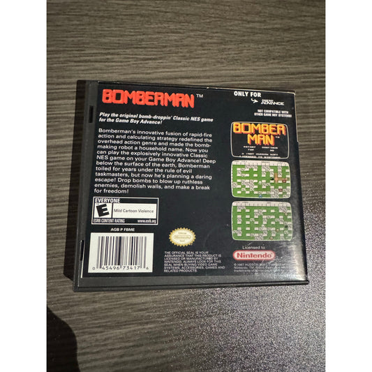 Bomberman Classic NES Series (Game Boy Advance, 2004) GBA Authentic