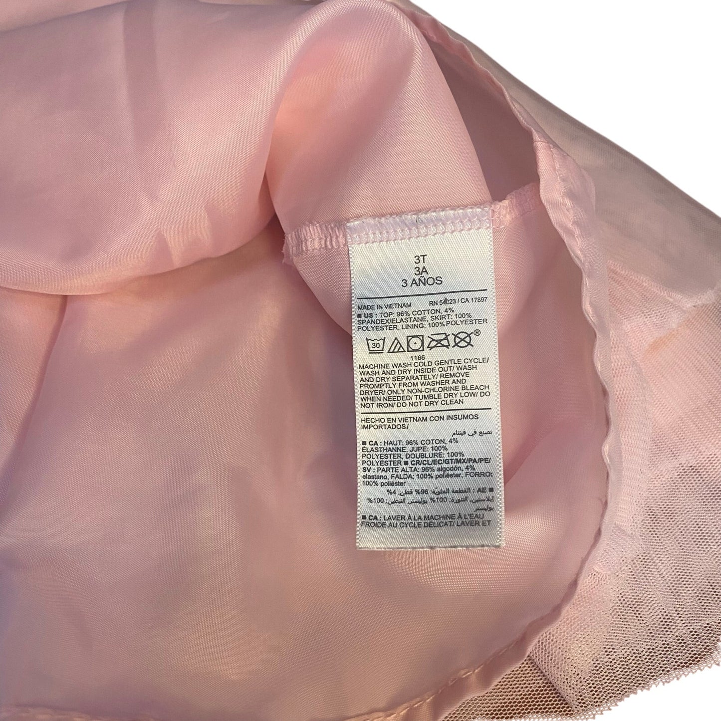 Old Navy blush pink pastel hearts tulle bottom toddler dress SIZE 3T