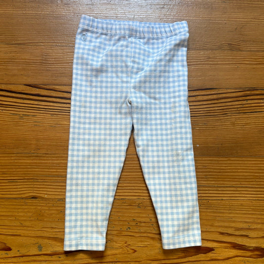 Ralph Lauren light blue white gingham checkered baby stretch pants SIZE 18M