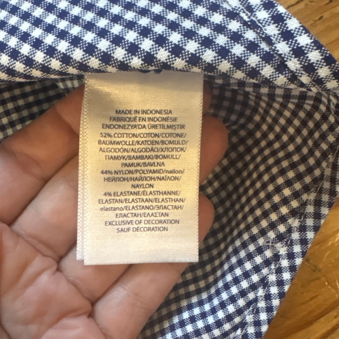 Ralph Lauren blue checkered short sleeve performance button up shirt SIZE 2T