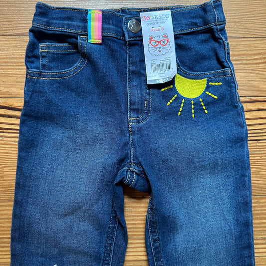 NWT Garanimals straight leg embroidered dark wash jeans SIZE 5