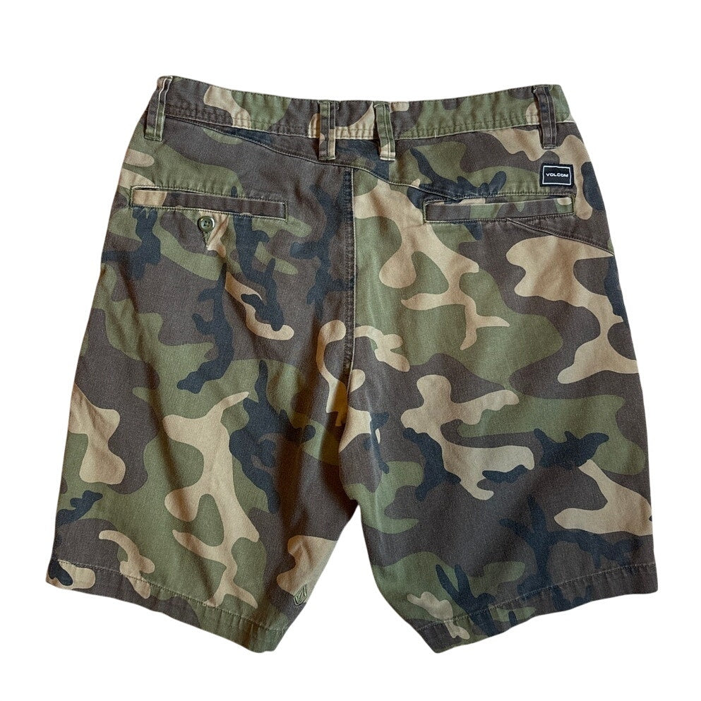 Volcom green black camo mens shorts SIZE 32