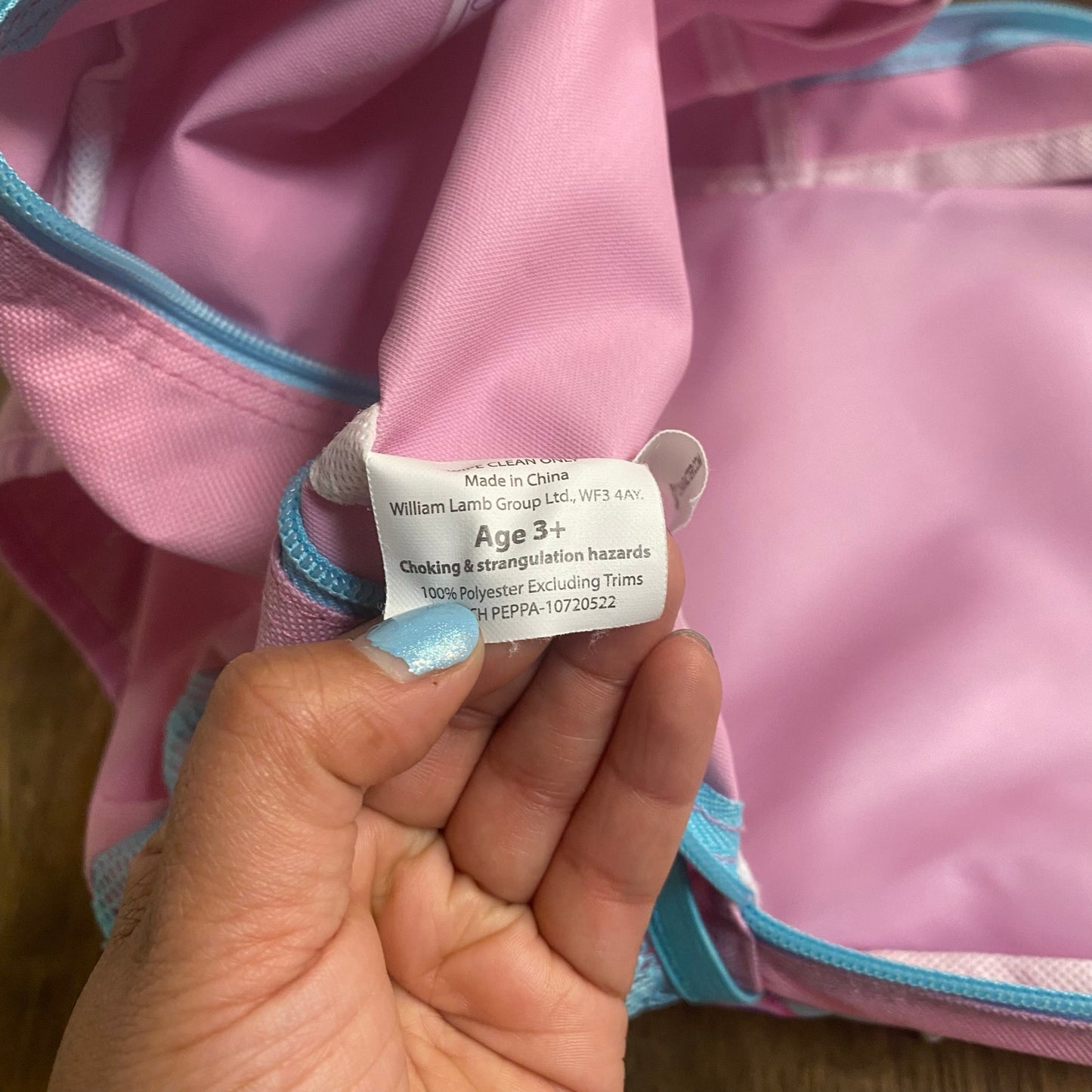 Peppa Pig light pink Peppa graphic adjustable double pocket backpack