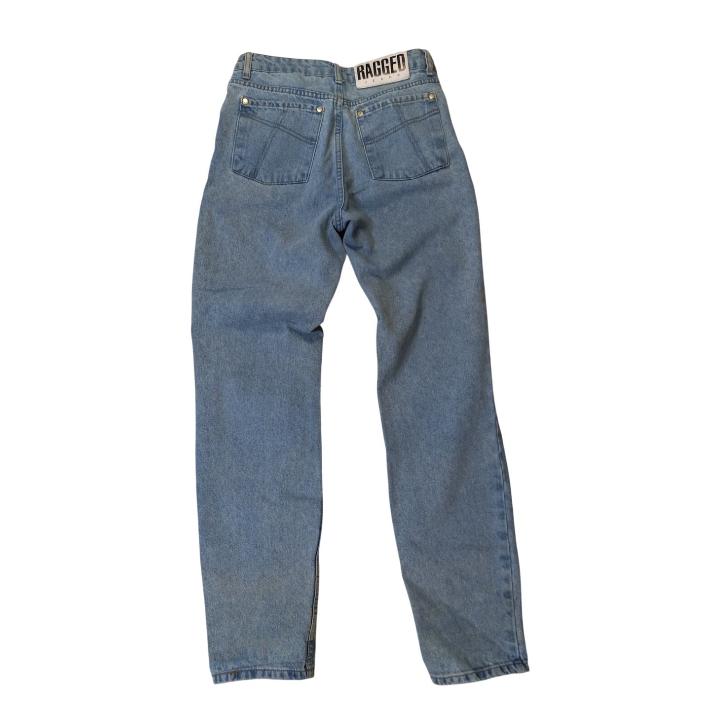 Ragged light wash high rise slim straight leg jeans SIZE 26