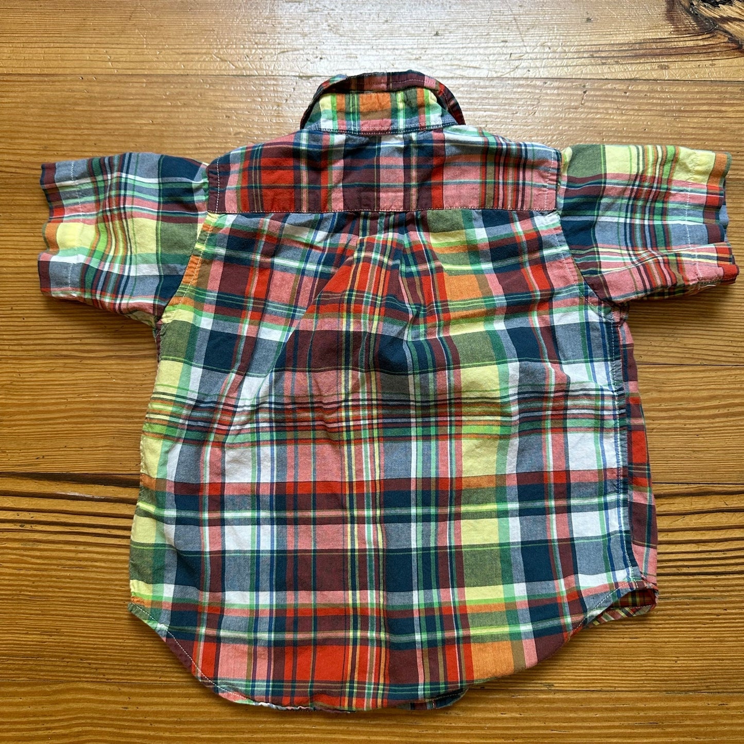 Ralph Lauren colorful checkered short sleeve button up shirt SIZE 2