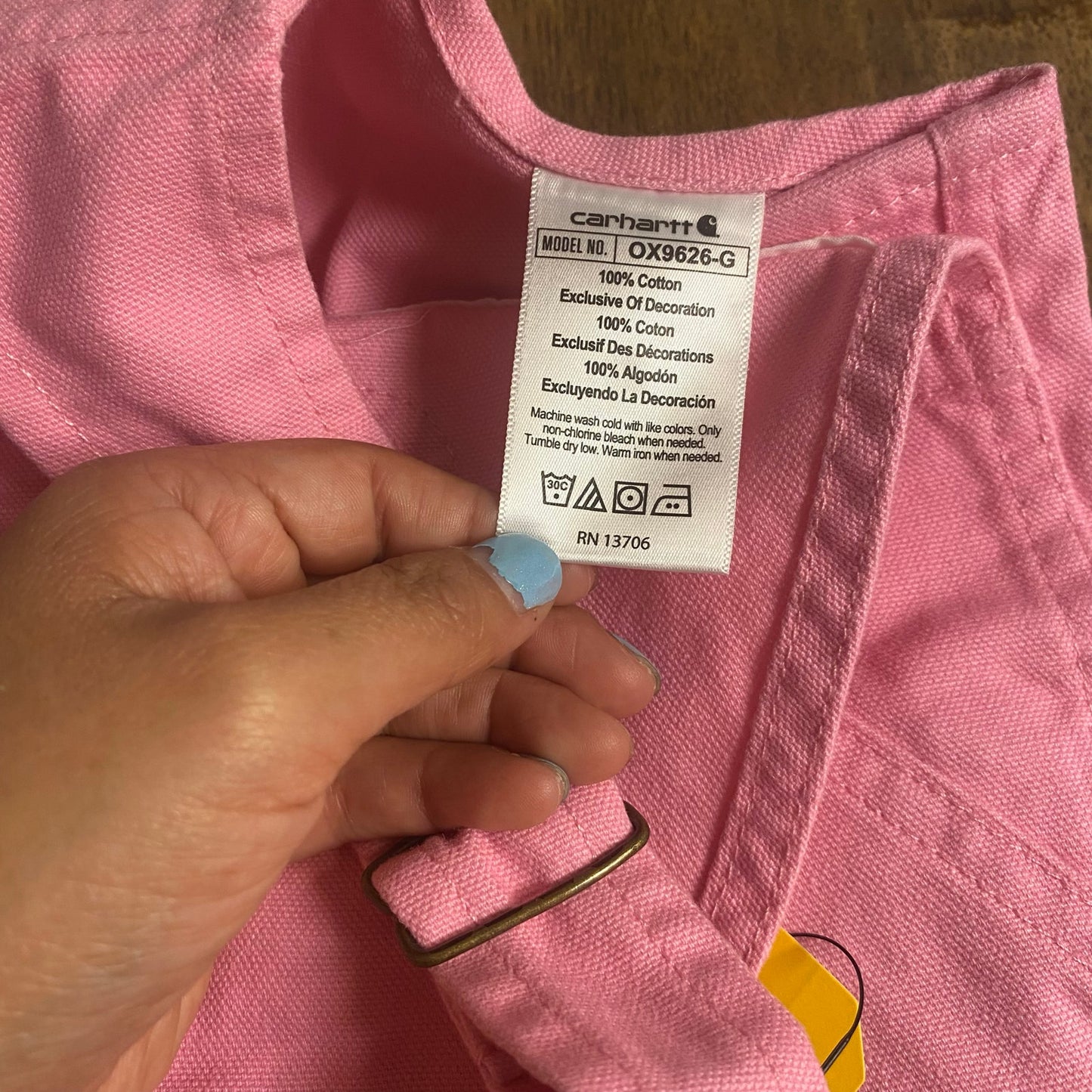 NWT Carhartt light pink adjustable strap girls overall pants SIZE 3T