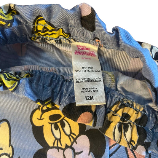 Disney Minnie Daisy blue pull on toddler chino shorts SIZE 12M