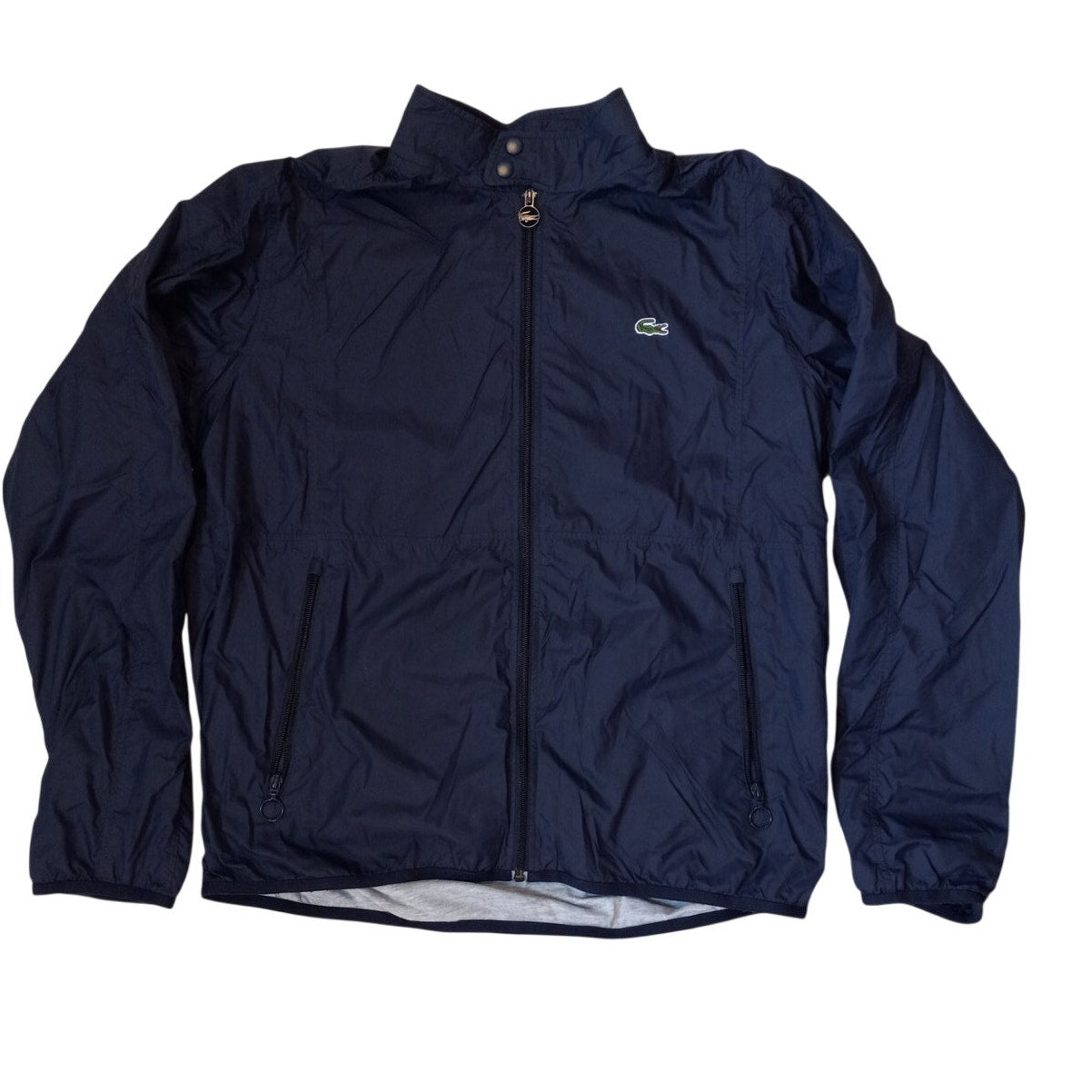 Lacoste Sport dark blue full zip windbreaker light jacket SIZE L
