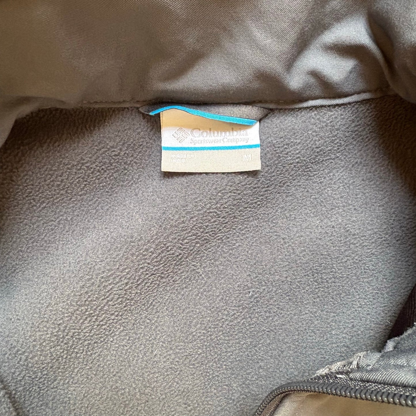 Columbia gray full zip fleece lined jacket SIZE M