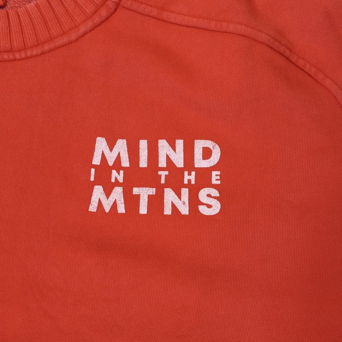 Aerie red Mind in the Mountains ribbed side crew sweatshirt SIZE M