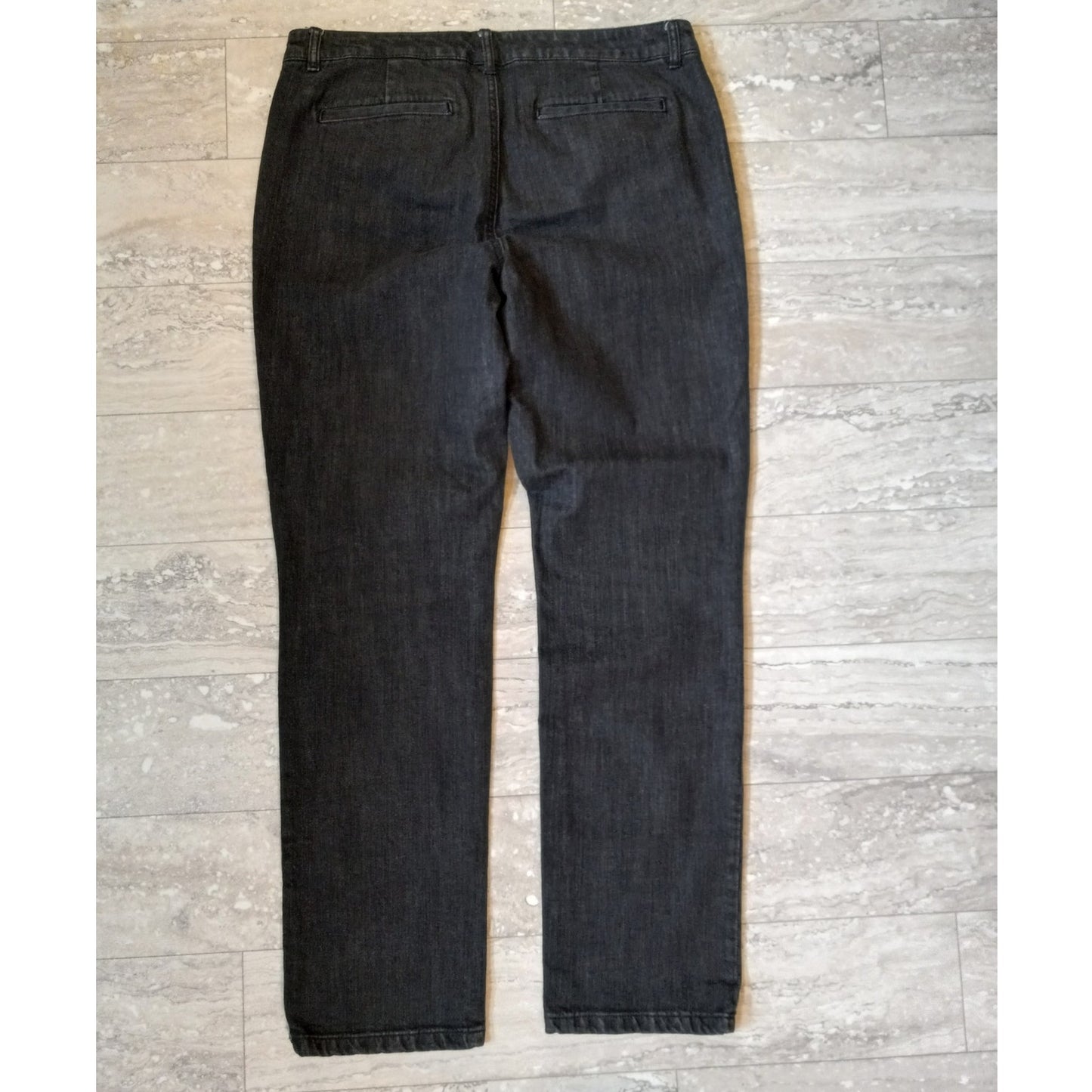 Ralph Lauren black denim mid rise straight leg jeans SIZE 8