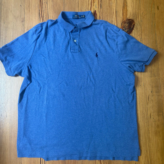Polo Ralph Lauren blue navy pony short sleeve cotton mens polo shirt SIZE XL