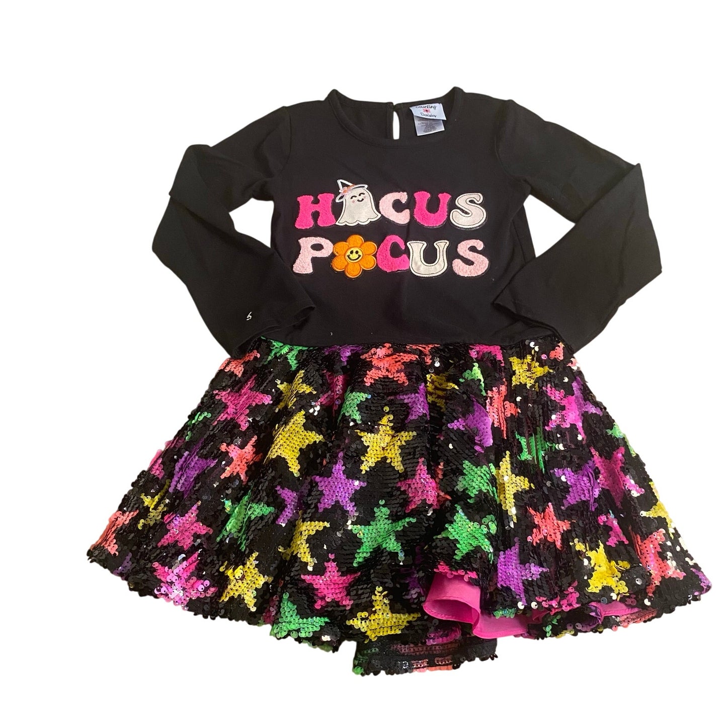 Counting Daisies Halloween Hocus Pocus long sleeve long sleeve tutu top SIZE 7