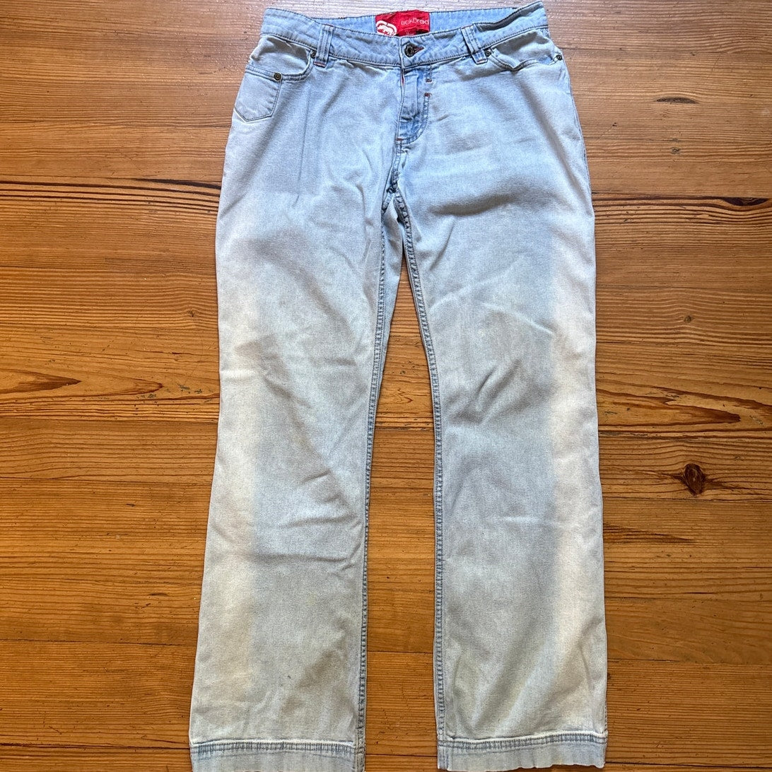 Ecko Red y2k light wash denim low rise straight leg jeans SIZE 13