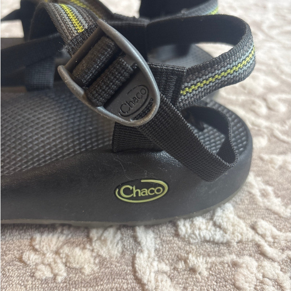 Chaco black green blue strappy classic mens sandals SIZE M11