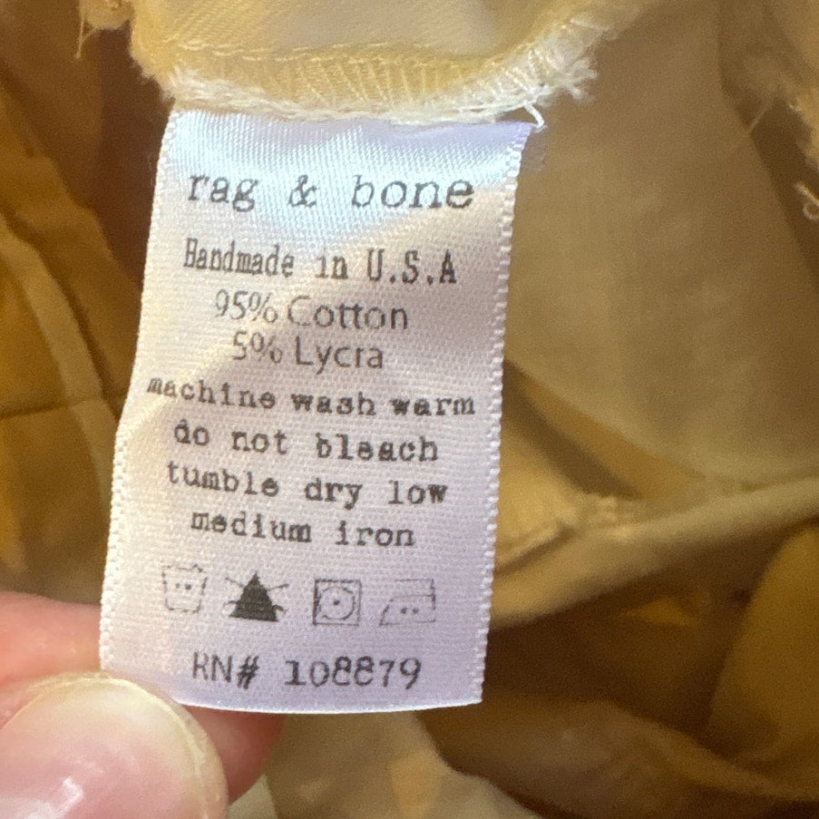 Rag & Bone ivory white button slits pencil skirt SIZE 2