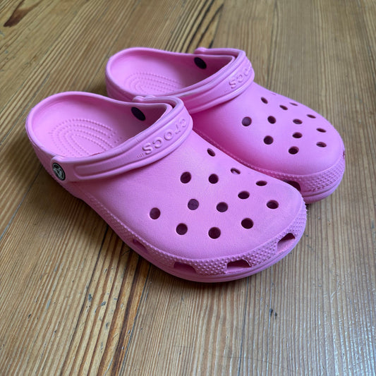 Crocs unisex pink classic slip on clog shoe SIZE M7 W9