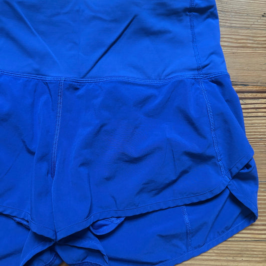 Lululemon royal blue high rise classic running short SIZE 8