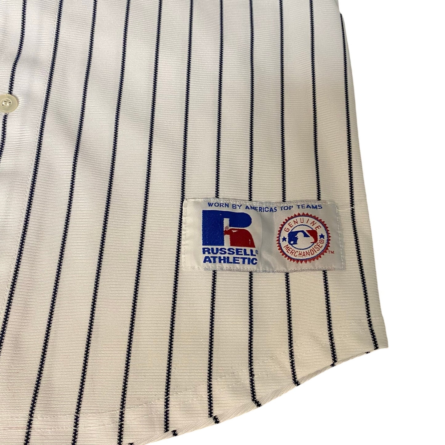 Russell Athletic NY Yankees pin striped Rodriguez short sleeve jersey SIZE L