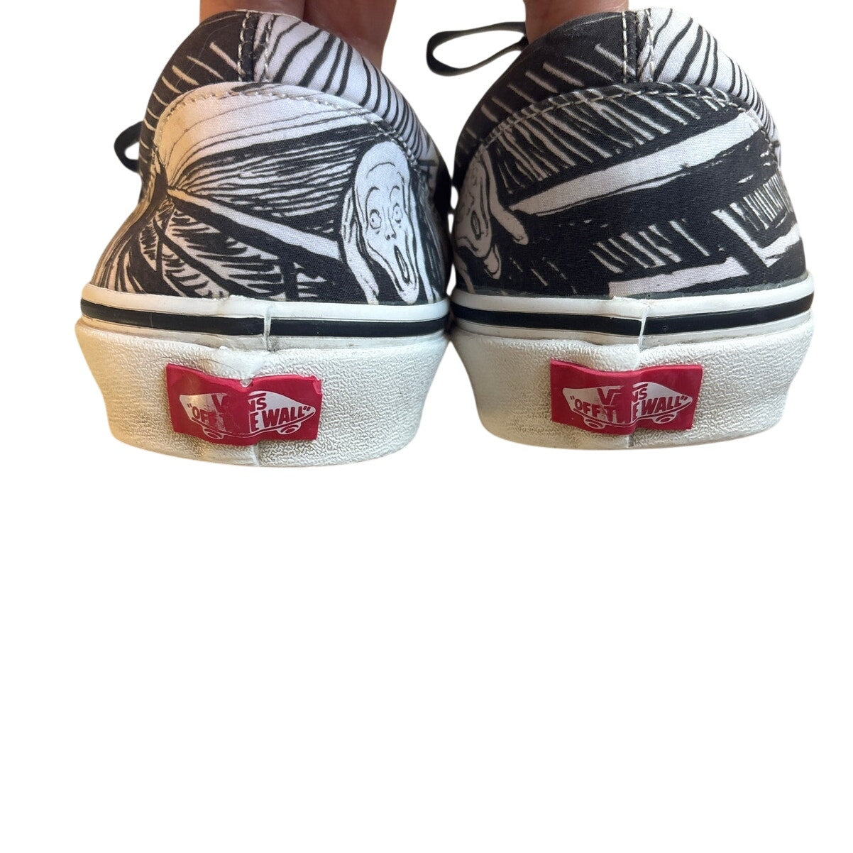 VANS MOMA Era The Scream black white low top unisex lace sneakers SIZE M9.5 W11